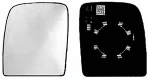 Miroir Glace rétroviseur gauche PEUGEOT EXPERT II 2007-2016, verre supérieur dégivrant à clipser