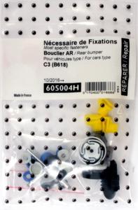 Kit Fixation Pare-chocs Avant Gauche/Droit BIAREN Pour Citroën C3 Et DS3 - Compatible Référence 7416.S9