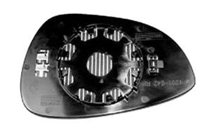 Miroir Glace rétroviseur gauche pour FORD FIESTA VI phase 1, 2008-2012, asphérique, à clipser, Neuf