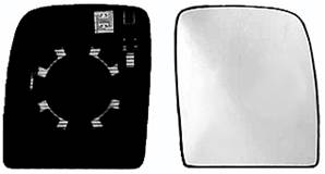 Miroir Glace rétroviseur droit pour FIAT SCUDO II 2007-2016 verre supérieur, dégivrant à clipser