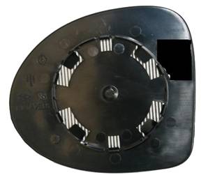 Miroir Glace rétroviseur droit pour RENAULT TWINGO II phase 1, 2007-2011, à clipser, Neuf
