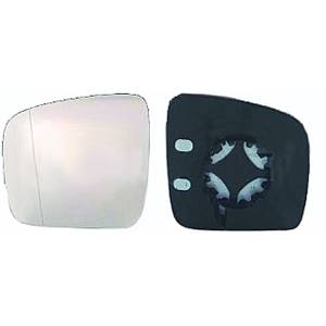 Miroir Glace rétroviseur gauche pour VOLKSWAGEN CADDY III phase 1, 2004-2010, asphérique, à clipser