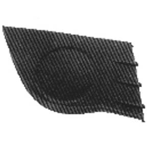 Grille de calandre inférieure droite pour RENAULT CLIO III ph.1, 2005-2009, noire, pare chocs avant