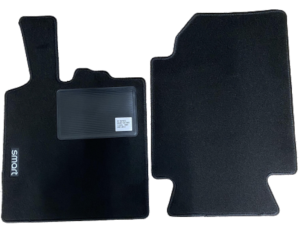 Kit 2 Tapis de sol Auto pour SMART FORTWO (W451) de 2007 à 2014, sigle SMART, moquette noire, Neuf