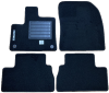 Kit 4 Tapis de sol Auto pour PEUGEOT PARTNER VP/FOURGON III depuis 2018 (K9), avec sigle PARTNER, moquette noire et clips rond, Neuf
