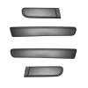 Kit Moulures de portes pour FIAT PANDA III depuis 2012, 4 pièces, noires, avec clips, Neuve