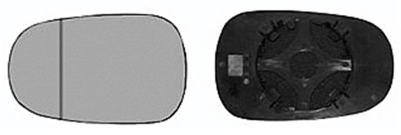Verre plaque miroir rétroviseur Megane 1999-2002 droit 