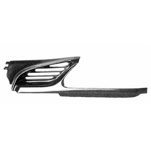 Grille de calandre gauche pour RENAULT SCENIC I phase 1, 1996-1999, noire, baguette sous phare