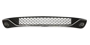 Grille de calandre centrale pour LANCIA YPSILON II ph. 2 depuis 2015, noire/chromé, Neuve