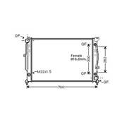 Radiateur de refroidissement moteur pour AUDI A6 II ph.1 1997-2001, OEM: 4B0121251R, Neuf