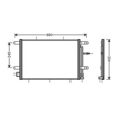 Condenseur de Climatisation pour AUDI A4 III 2004-2007, OEM: 8E0260403J, Neuf