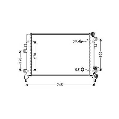 Radiateur de refroidissement moteur pour VOLKSWAGEN PASSAT B6 2005-2010, OEM: 1K0121251BN, Neuf