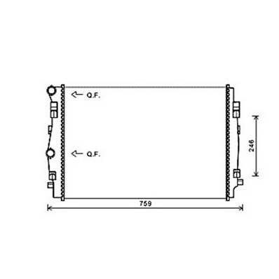 Radiateur de refroidissement moteur pour SKODA OCTAVIA III ph.1 2013-2016, OEM: 5Q0121251EQ, Neuf