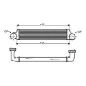 Intercooler pour BMW Serie 3 E46 2001-2004, OEM: 17517793370, Neuf