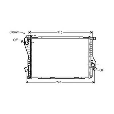 Radiateur de refroidissement moteur pour BMW Serie 5 E39 1995-2000, OEM: 17111436060, Neuf