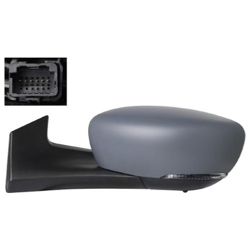 Rétroviseur Gauche électrique Chauffant Avec Clignotant Pour Peugeot 208 (2012-2019) - 9 Broches, Prêt à Peindre