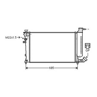 Radiateur de refroidissement moteur pour PEUGEOT 306 ph.2 1997-1999, OEM: 1301K1, Neuf