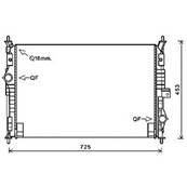 Radiateur de refroidissement moteur pour CITROËN C4 PICASSO I ph.2 2010-2013, OEM: 9673628780, Neuf