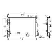 Radiateur de refroidissement moteur pour NISSAN QASHQAI I ph.1 2007-2010, OEM: 21400JD50A, Neuf