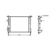 Radiateur de refroidissement moteur pour RENAULT KANGOO I ph.2 2003-2007, OEM: 2140000QAV, Neuf