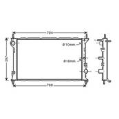 Radiateur de refroidissement moteur pour FORD TOURNEO CONNECT I ph.1 2002-2006, OEM: 1365996, Neuf