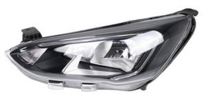 Phare optique avant gauche pour FORD FOCUS IV phase 1 2018-2021, H7+H1+PY21W, feu du jour à LED, corps noir, Neuf