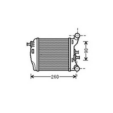 Intercooler pour FIAT 500 ph.1 2007-2015, OEM: 51819186, Neuf