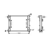Radiateur de refroidissement moteur pour FIAT 500 ph.1 2007-2015, OEM: 51939067, Neuf