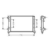 Radiateur de refroidissement moteur pour FIAT DOBLO I ph.2 2006-2010, OEM: 46749018, Neuf
