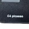 Kit 4 Tapis de sol Auto pour CITROËN C4 PICASSO II, 2013-2016, avec sigle C4 PICASSO, moquette noire et clips, Neuf