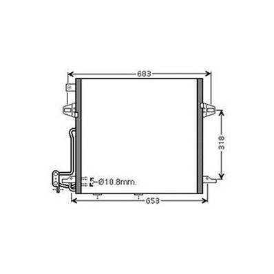 Condenseur de Climatisation pour MERCEDES CLASSE ML ph.1 2005-2008 (W164), OEM: 2515000054, Neuf
