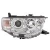 Phare optique avant droit pour MITSUBISHI L200 IV phase 2, 2010-2014, corps chrom, H11+HB3, Neuf