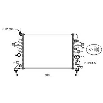 Radiateur de refroidissement moteur pour OPEL ASTRA H 2007-2009, OEM: 1300266, Neuf