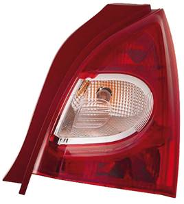 Feu arrière droit pour RENAULT TWINGO II phase 2, 2012-2014, rouge/blanc, Neuf