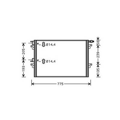 Condenseur de Climatisation pour RENAULT ESPACE 2002-2006, OEM: 8200033733, Neuf