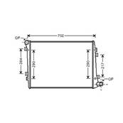 Radiateur de refroidissement moteur pour VOLKSWAGEN TOURAN I ph.1 2003-2006, OEM: 1K0121251AN, Neuf