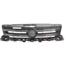 Grille radiateur centrale pour VOLKSWAGEN TIGUAN I ph. 2 2011-2015, noir profil chromée, Neuve