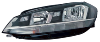 Phare optique avant gauche pour VOLKSWAGEN GOLF VII ph.2 depuis 2016, H7/H9/WY21W  LED + feu diurne