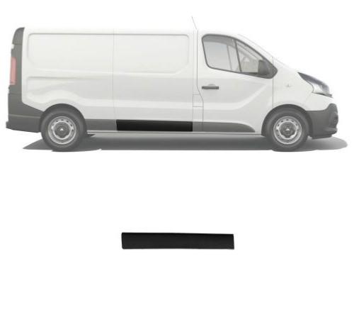 Moulure baguette centrale sur porte latérale droite pour RENAULT TRAFIC III phase 2 2019-2021, Noire, Neuve