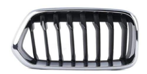 Grille droite pour BMW X2 F39 depuis 2018, noire chromee, Neuve