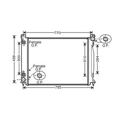 Radiateur de refroidissement moteur pour AUDI A6 III ph.1 2004-2008, OEM: 4F0121251AH, Neuf