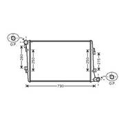 Radiateur de refroidissement moteur pour SEAT LEON II ph.1 2005-2009, OEM: 1K0121251AK, Neuf