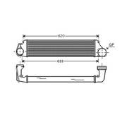 Intercooler pour BMW Serie 3 E46 2001-2004, OEM: 17517786351, Neuf