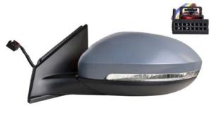 Rétroviseur droit électrique pour VOLKSWAGEN TAIGO depuis 09/2021, dégivrant, rabattable électriquement, avec feu LED, éclairage de courtoisie, 9 pin, coque à peindre, Neuf