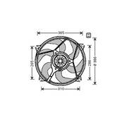 Groupe moto Ventilateur Radiateur pour CITROËN C4 I ph.2 2008-2010, OEM: 1253K4, Neuf