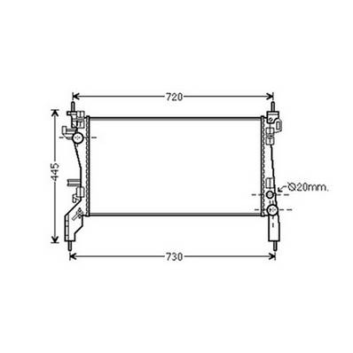 Radiateur de refroidissement moteur pour PEUGEOT BIPPER 2008-2016, OEM: 51790636, Neuf