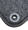 Kit 4 Tapis de sol Auto pour CITROEN C3 de 2009 à 2016, sigle C3, avec CLIPS, moquette noire, Neuf