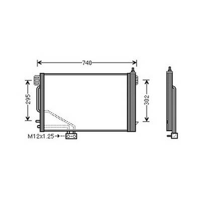 Condenseur de Climatisation pour MERCEDES CLASSE C ph.1 2000-2004 (W203), OEM: A2035001754, Neuf