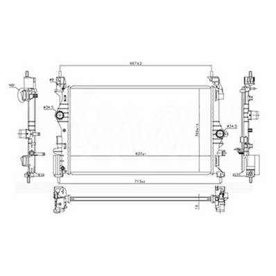Radiateur de refroidissement moteur pour OPEL ADAM 2012-2019, OEM: 1300379, Neuf
