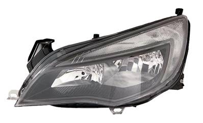 Phare Optique avant gauche pour OPEL ASTRA J 2012-2016, H7+H7, Corps Noir